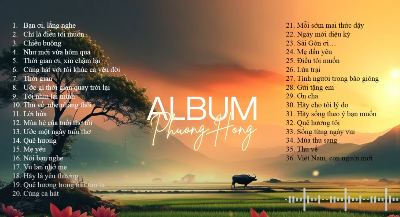 Album nhạc Phượng Hồng | Những ca khúc AI về tình yêu quê hương, thiên nhiên, và cuộc sống 2024
