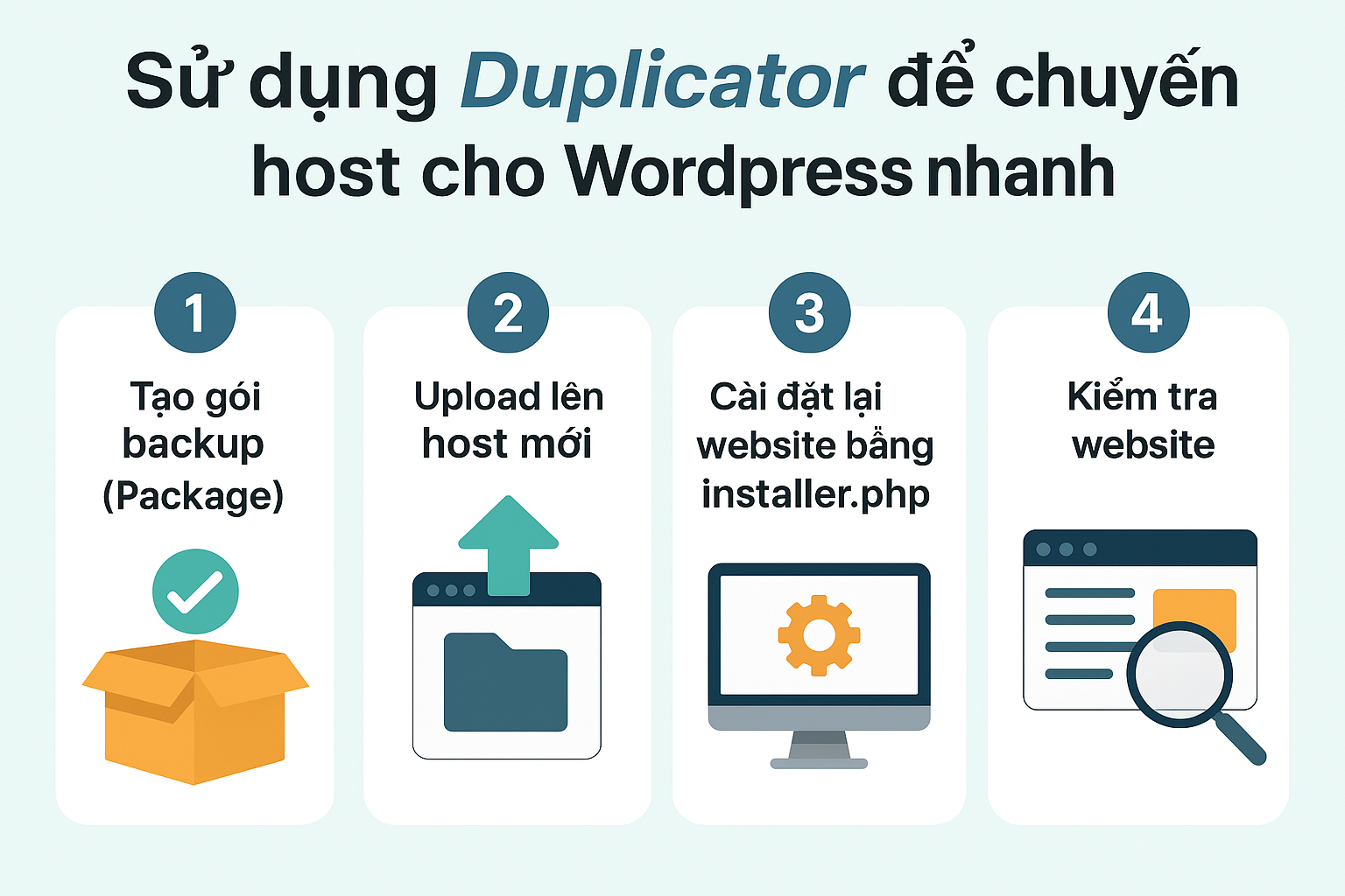 Sử dụng Duplicator để chuyển host cho WordPress nhanh chóng và an toàn [2025]