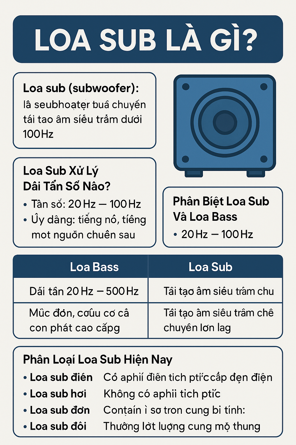 Loa Sub Là Gì? Tìm Hiểu Về Loa Siêu Trầm Trong Hệ Thống Âm Thanh