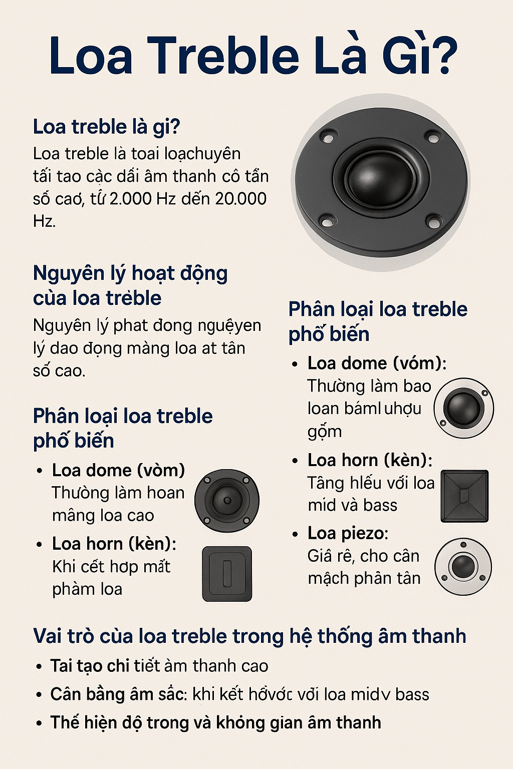 Loa Treble Là Gì? Tìm Hiểu Chi Tiết Về Loa Treble Và Vai Trò Trong Âm Thanh