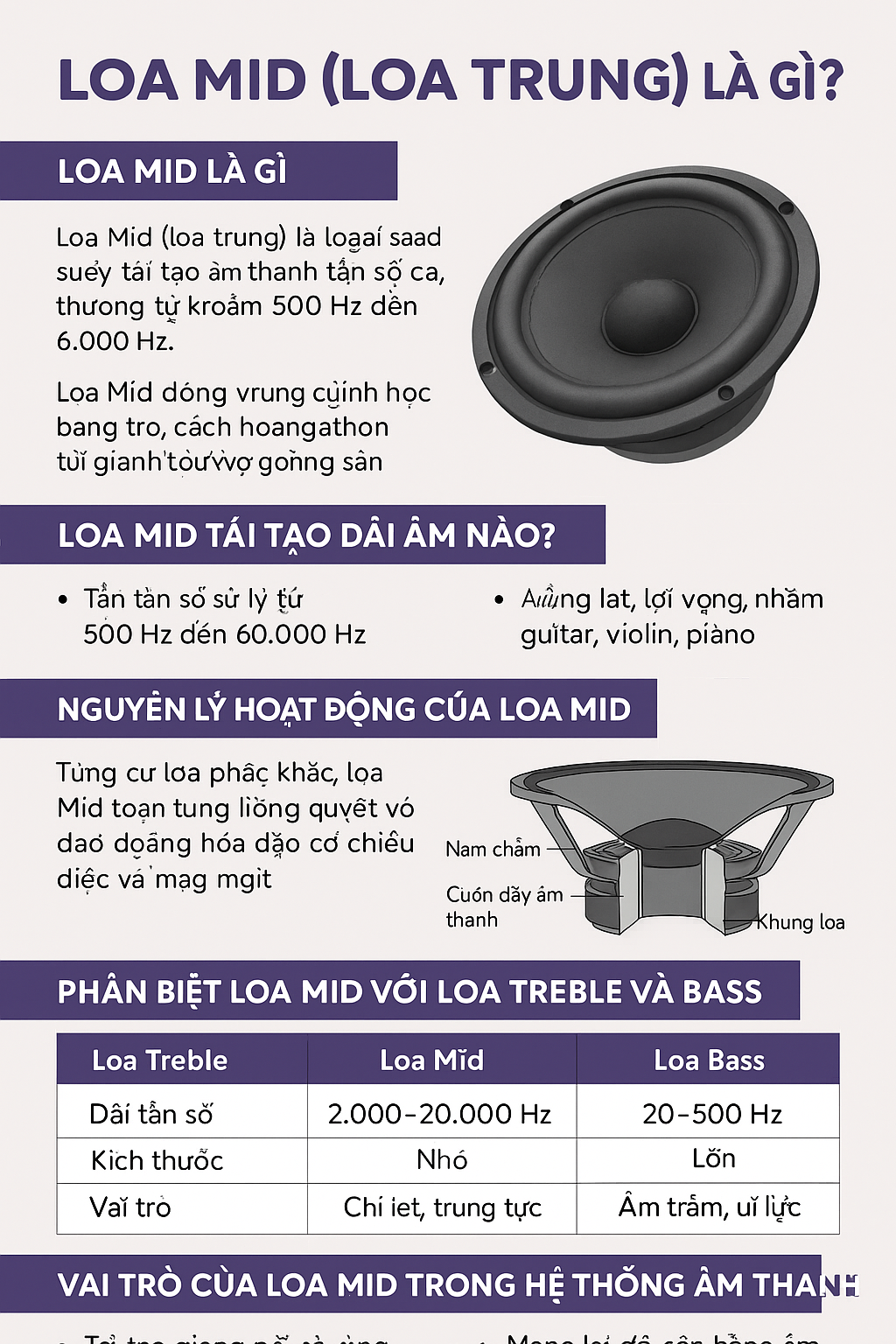 Loa Mid (Loa Trung) Là Gì? Tìm Hiểu Chi Tiết Về Loa Mid Và Vai Trò Trong Âm Thanh