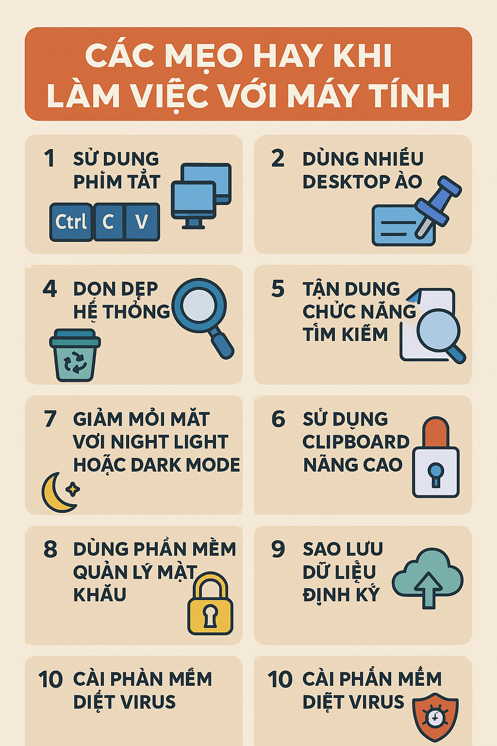 Các mẹo hay khi làm việc với máy tính giúp bạn làm việc thông minh hơn