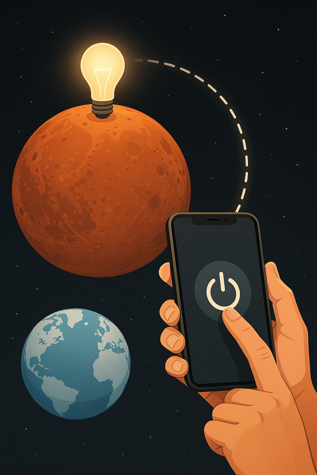 Điều Khiển Một Bóng Đèn Trên Sao Hỏa Bằng Smartphone Ở Trái Đất – Có Thể Hay Không?