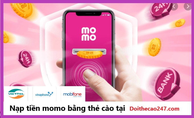 Nạp tiền vào ví Momo bằng thẻ cào điện thoại được không?