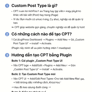 Custom Post Type là gì? Hướng dẫn Tạo Custom Post Type WordPress Chi Tiết Cho Người Không Chuyên